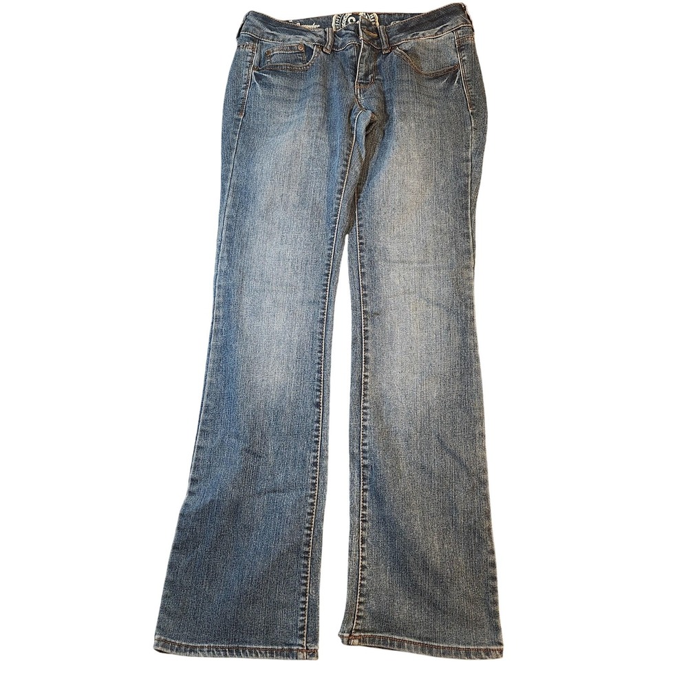 SO Jeans Womens 7 Regular Blue Bootcut Denim Stretch Mid Rise Classic Casual